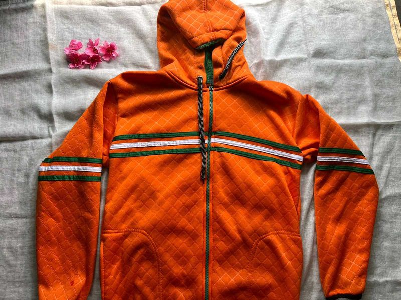 Orange Hoodie Jacket
