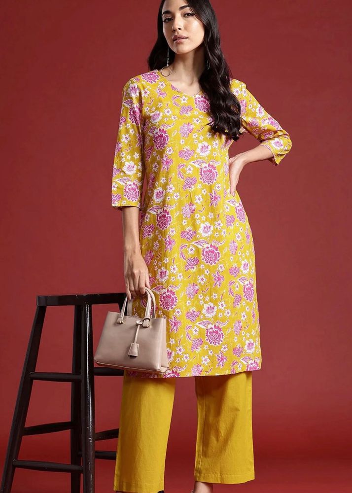 Floral Print Kurta Set