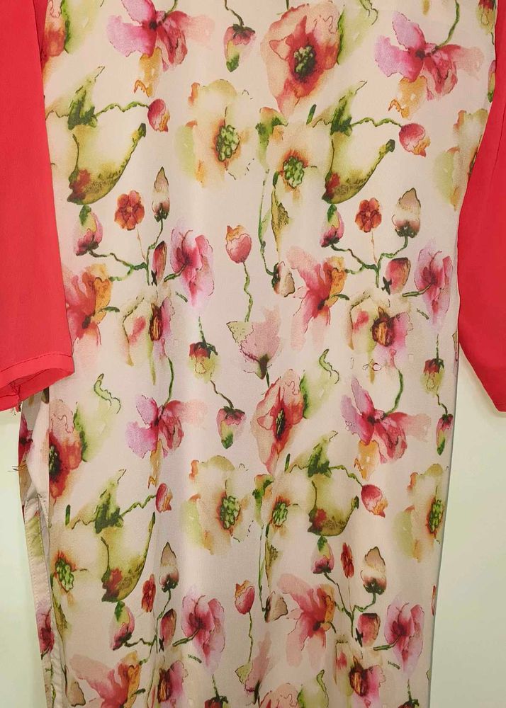 Floral Print Tunic Top