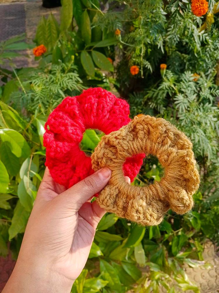 Handmade Crochet Scrunchies
