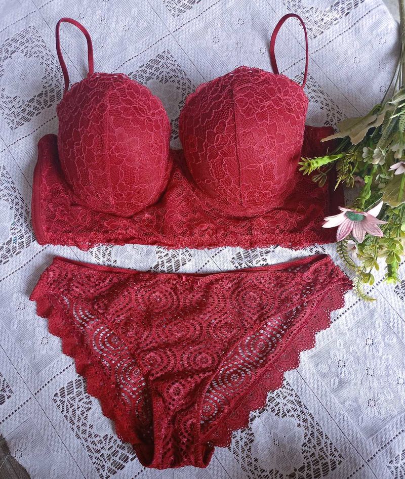 Red Lace Lingerie Set