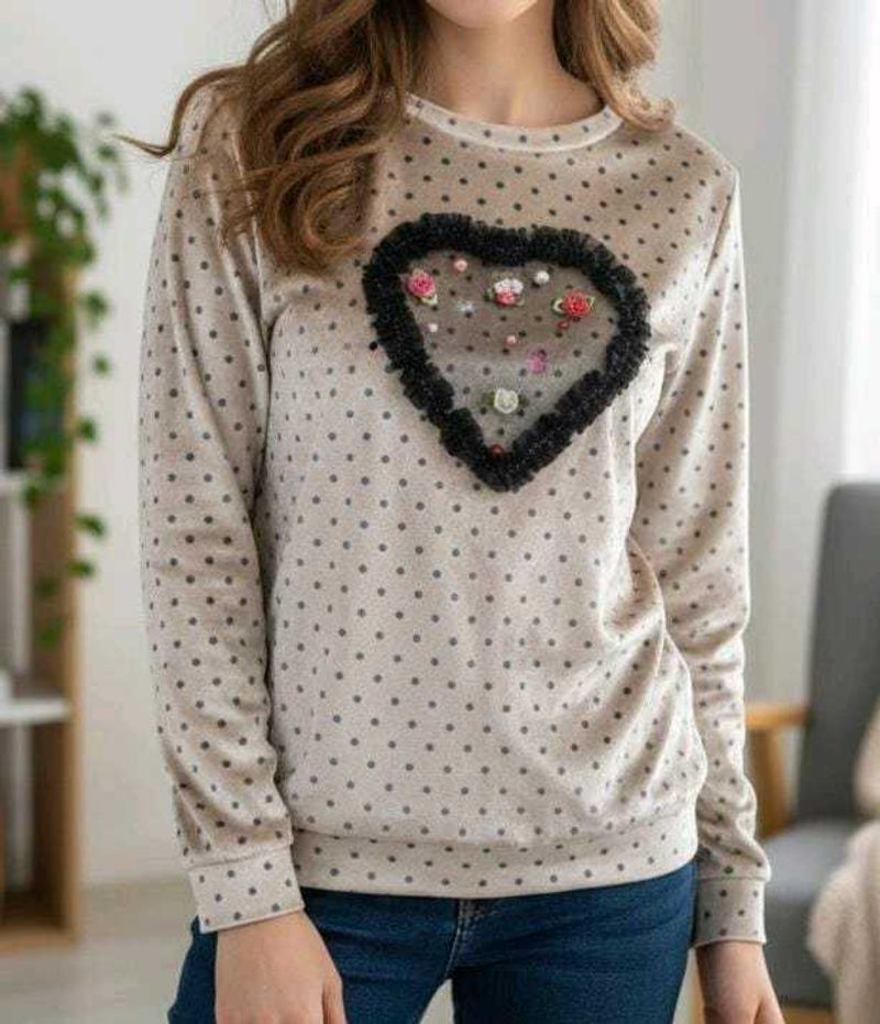 Velvet Heart Embellished Top