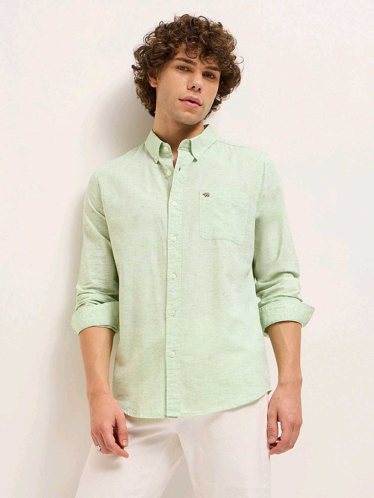 Light Green Casual Shirt,The Bear House