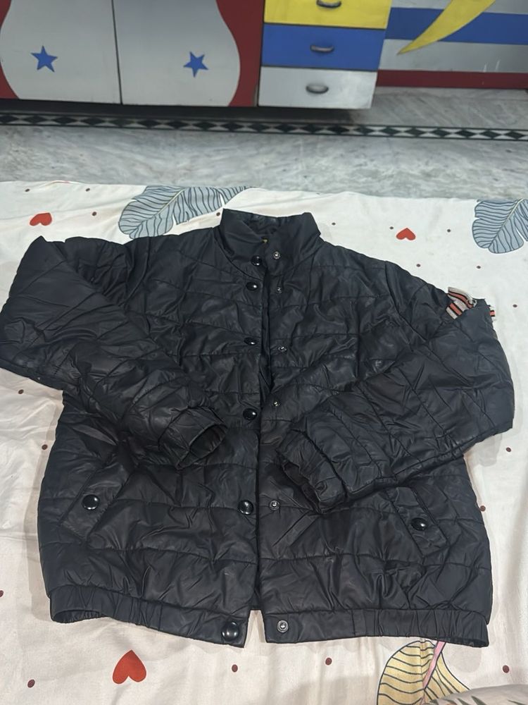 Stylish Black Quilted Jacket
