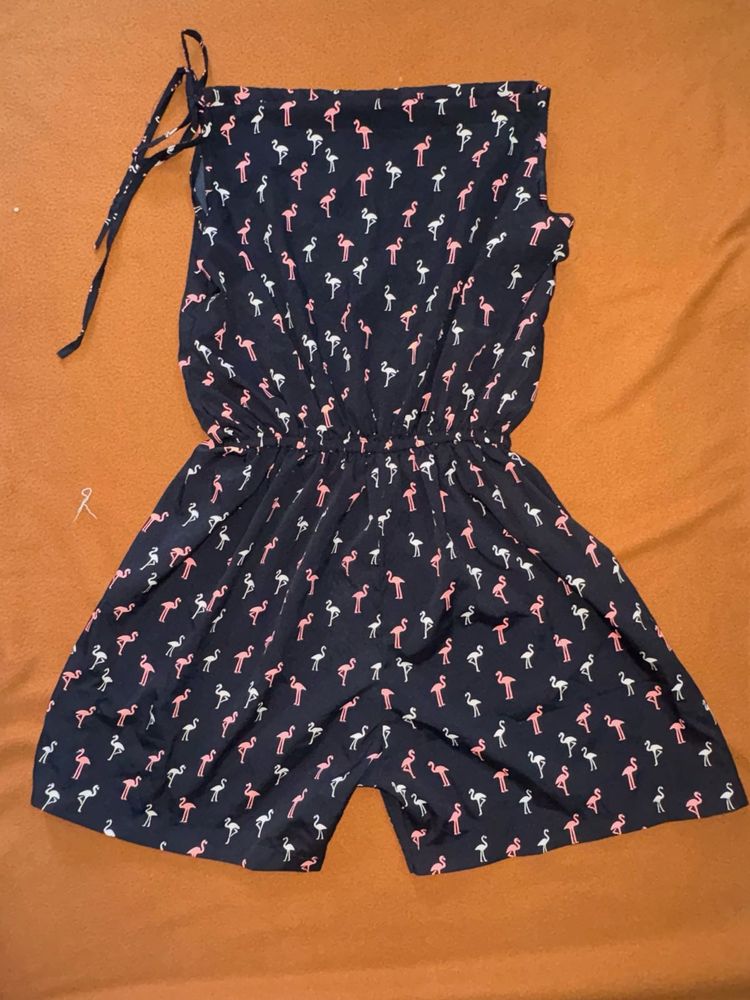 🌴 Fun &amp; Flirty Flamingo Print Romper/Playsuit 🏖️