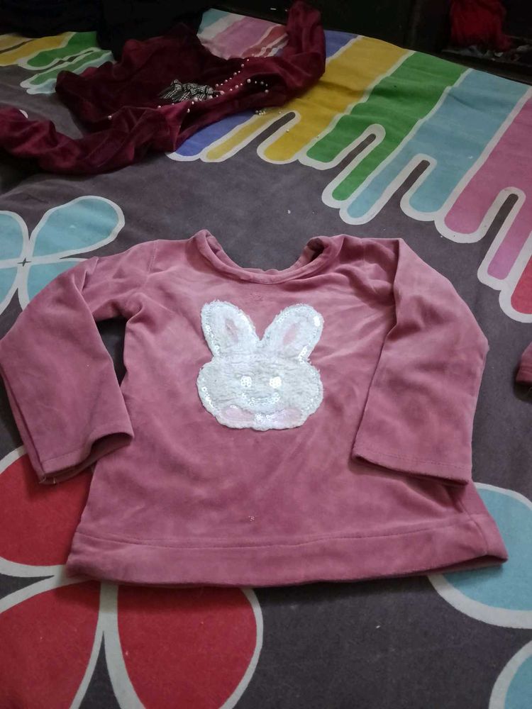 Cute Pink Bunny Kids Top
