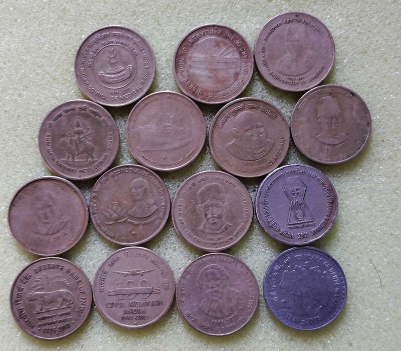 Vintage Indian Commemorative Coin Collection Set