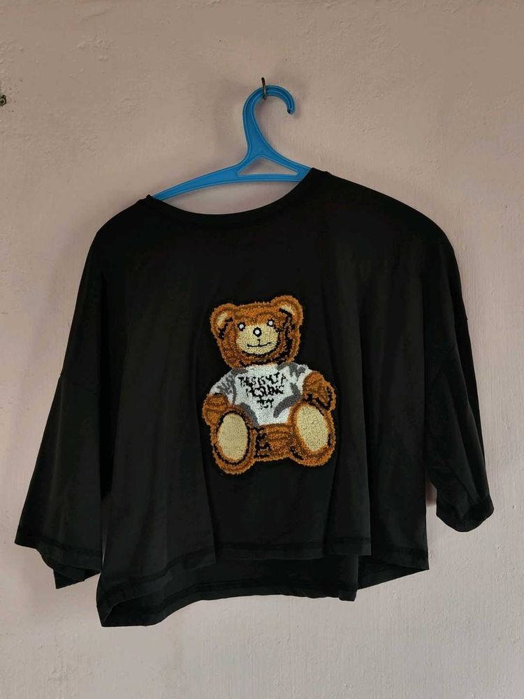 Cute Teddy Bear Graphic Top
