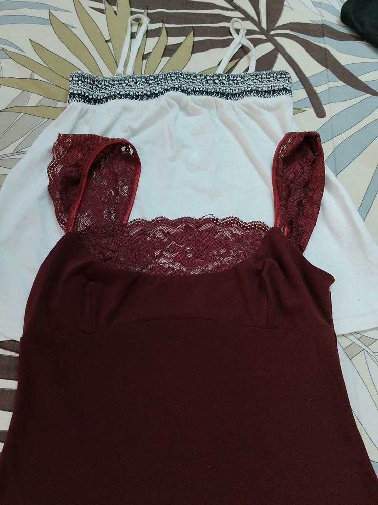 Two Top  Like New In Imported Fabric