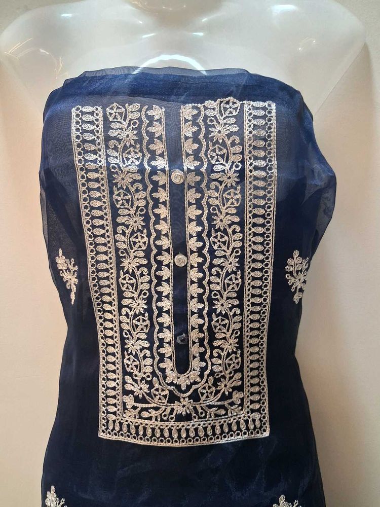 Elegant Navy Blue Kurta Material