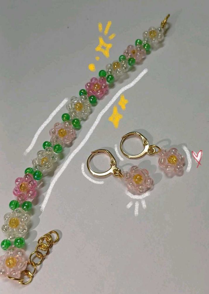 Flower Beaded Set