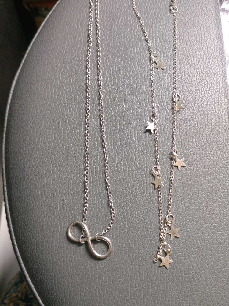 Silver Tone Necklace Set of4