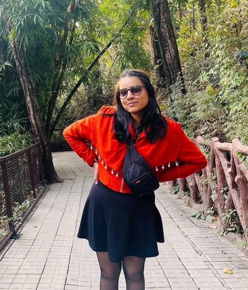 orange embellished jacket