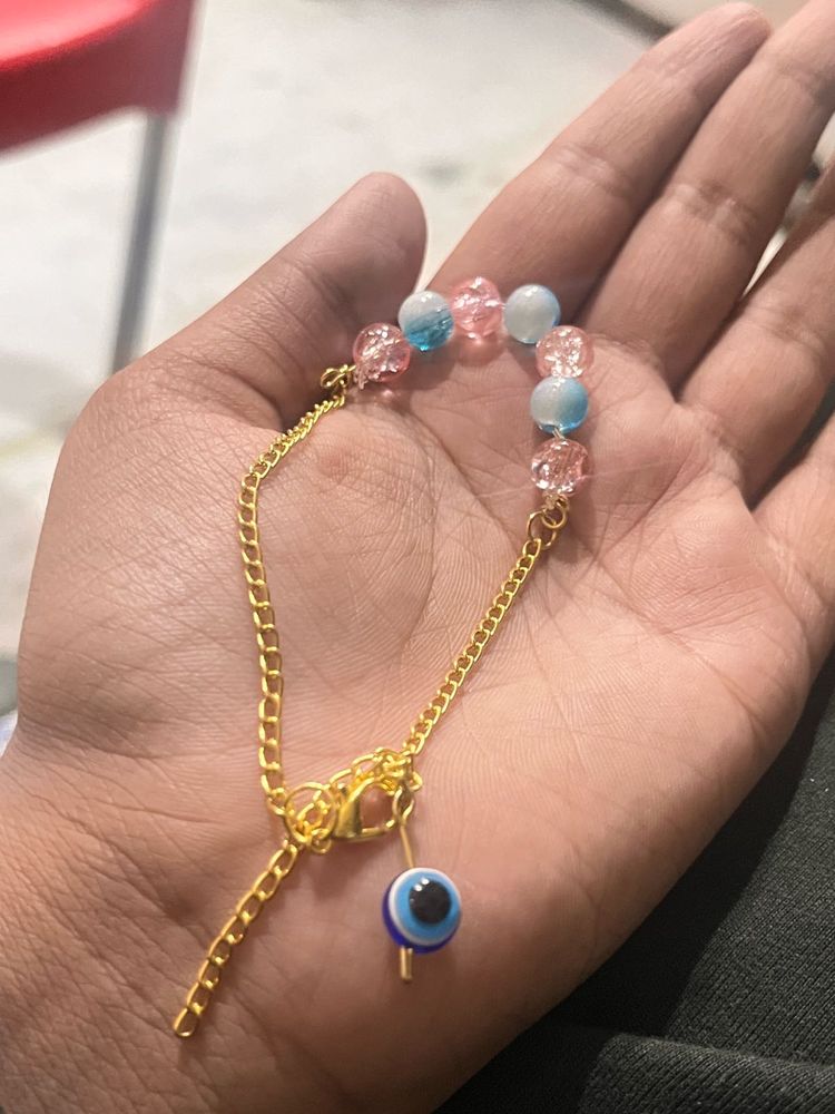 Evil Eye Beaded chain Bracelet