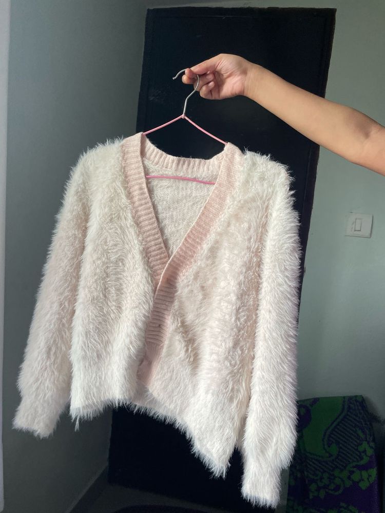 Fluffy Knit Cardigan