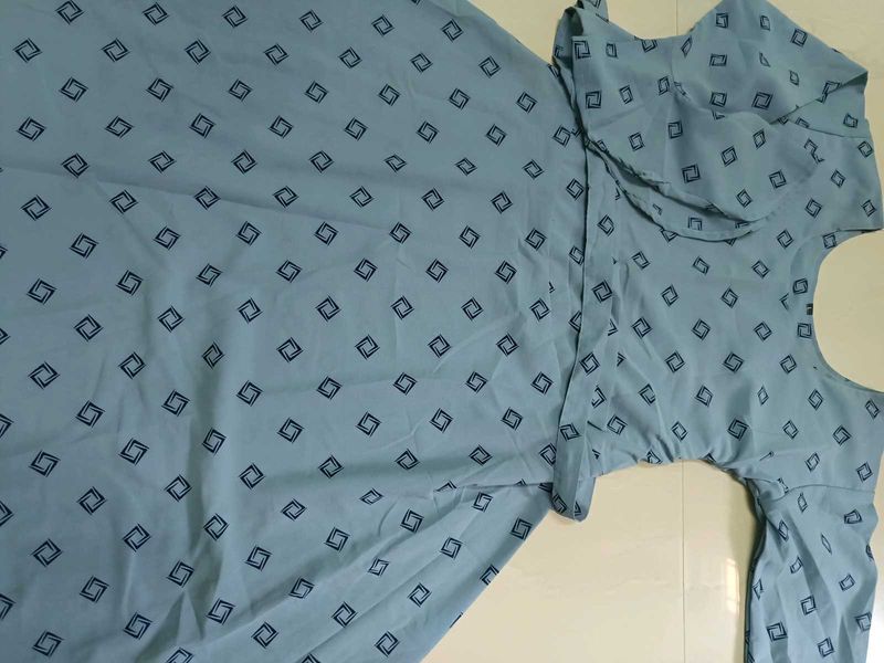 Flared Kurta Top With Peplum