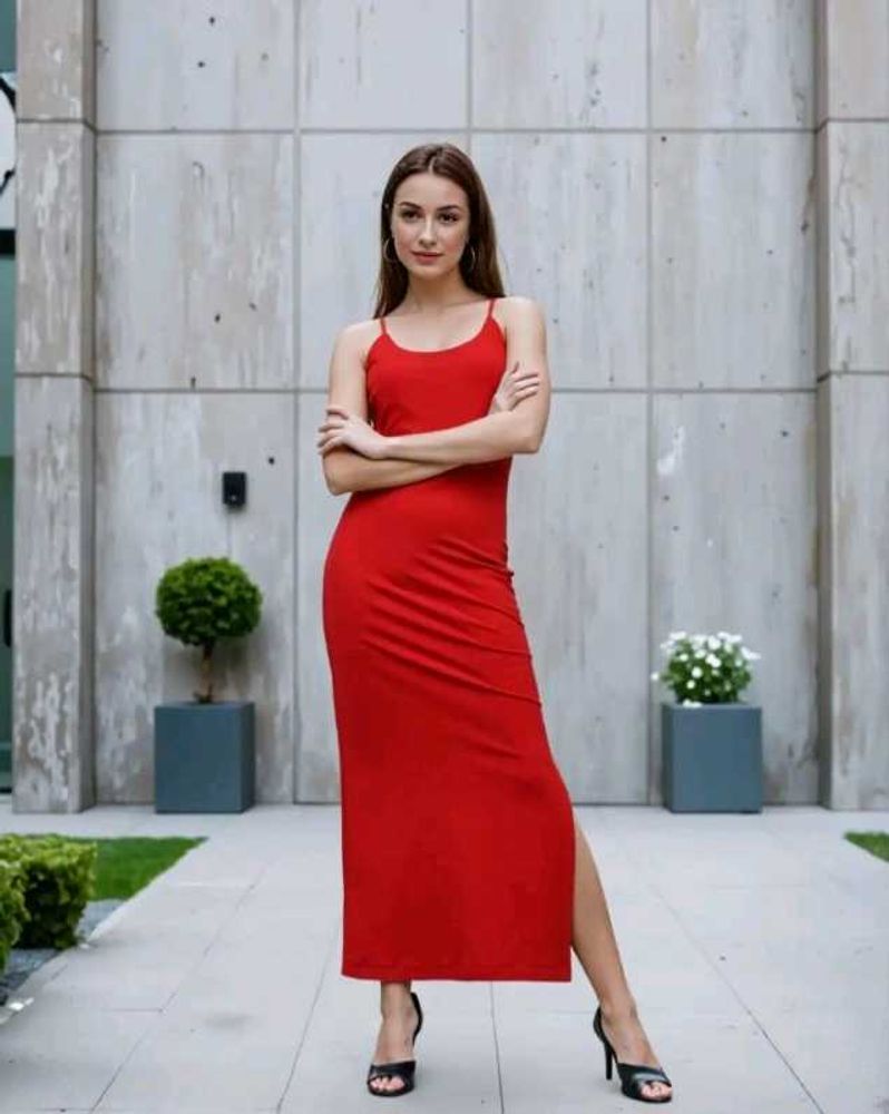 Shein Spaghetti Strap Maxi Split Thigh Bodycon