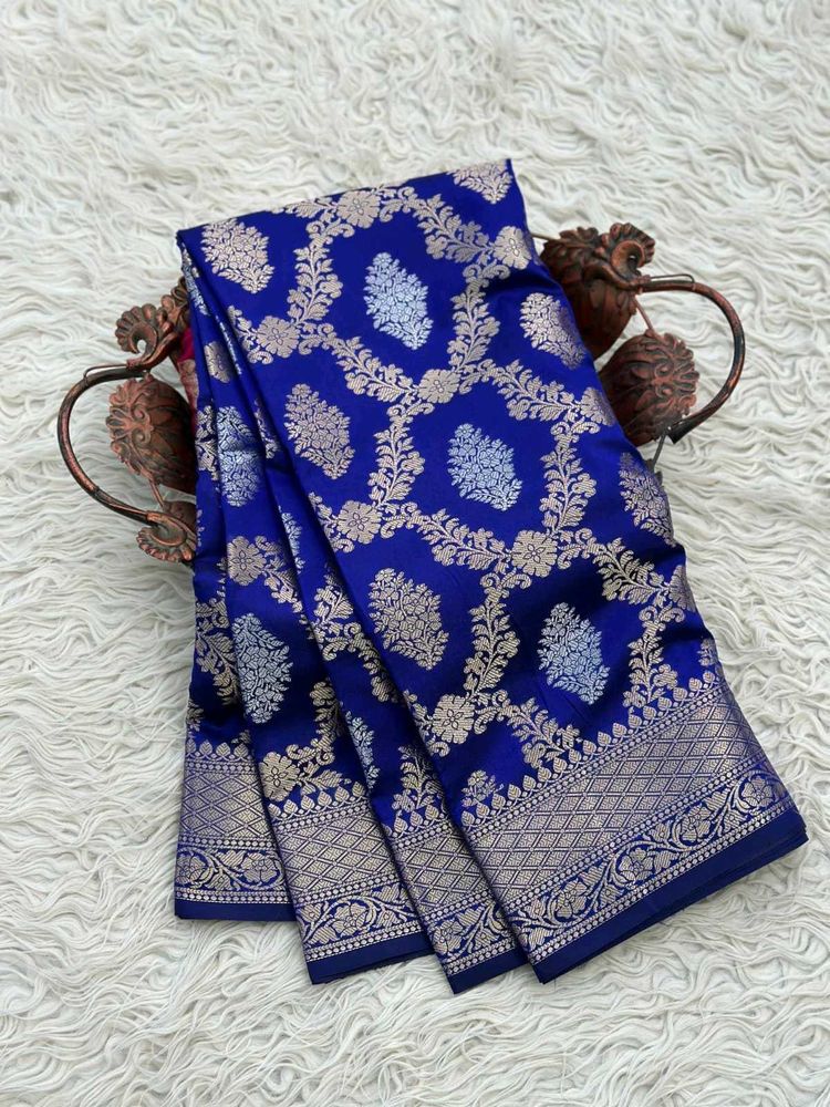 Elegant Blue Banarasi Saree