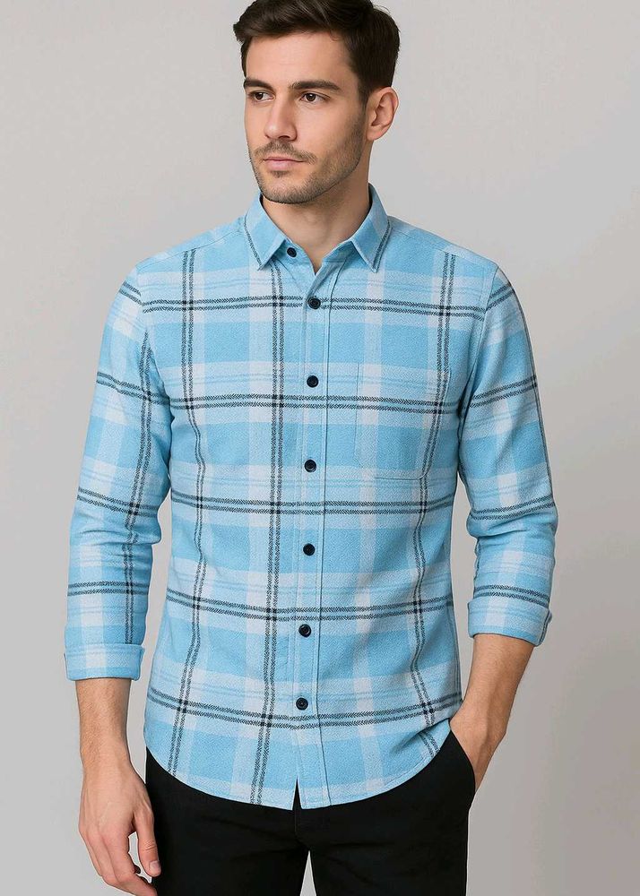 Qasmi and Sons Men’s Cotton Checked Shirt |  size.