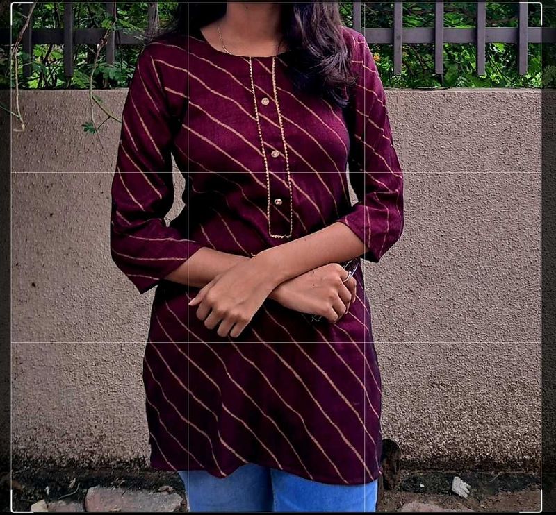 Striped 3/4 Sleeve Tunic