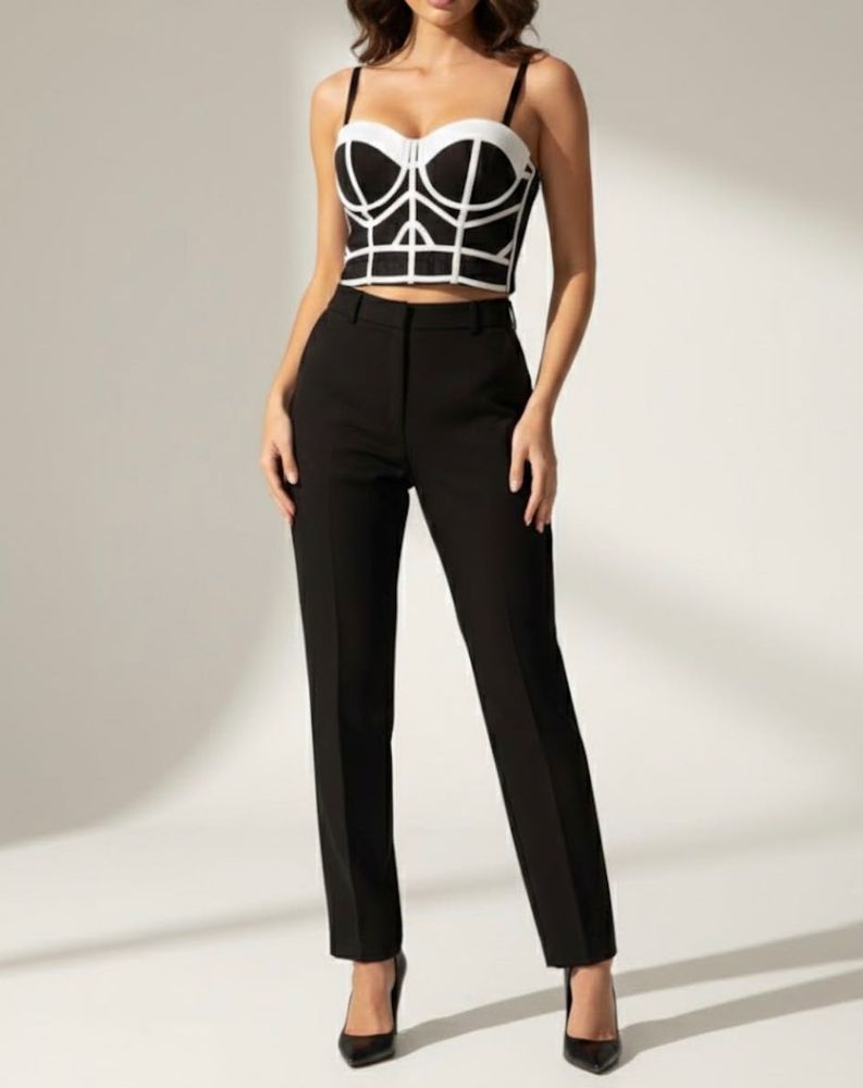 monochromatic corset top