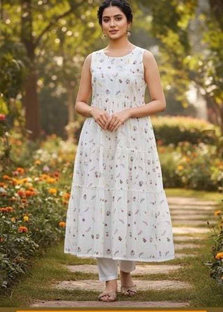 Floral Tiered Sundress/ Kurti