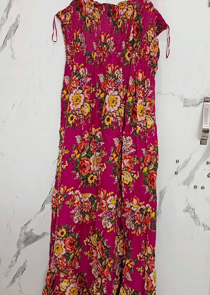 Modest Floral Maxi Dress
