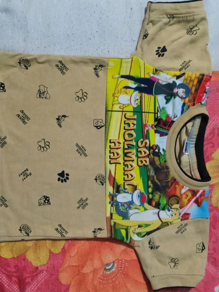 Cartoon Printed Baby Dress
