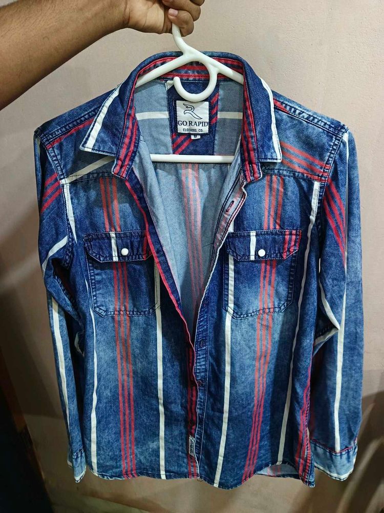🔵 Vintage Denim Vibe Shirt | GO RAPID