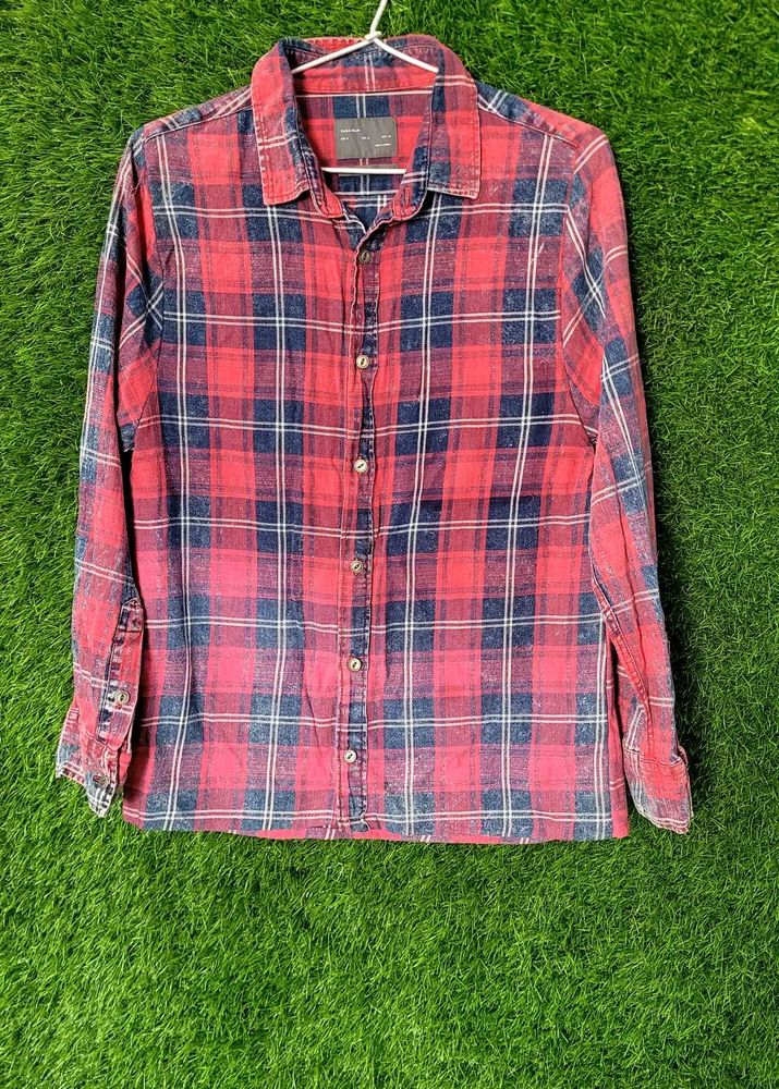 ZARA Unisex Plaid Flannel Shirt
