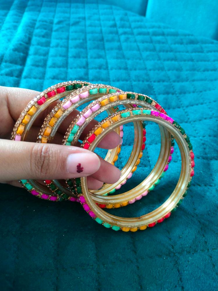 Combo - Gold Coloruful Bangles✨