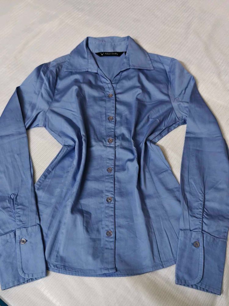Allen Solly Shinny Blue Shirt