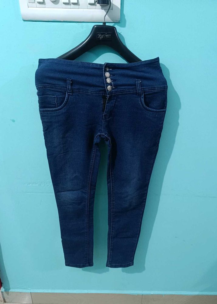 Dark Blue Denim Jeans