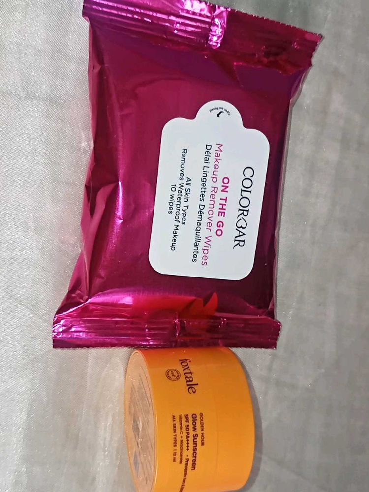 Colorbar Makeup Remover &amp; Foxtale Sunscreen