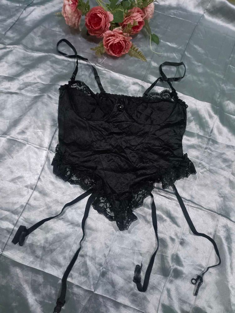 Black Lace Teddy Lingerie