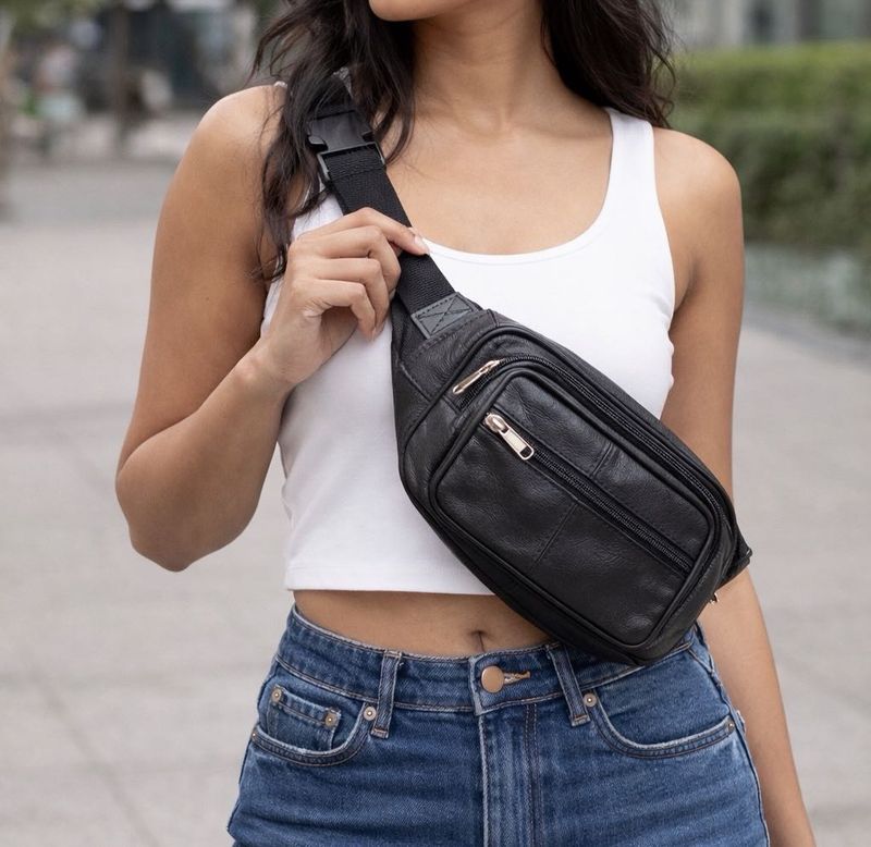 2 Stylish Waist Bags - Black