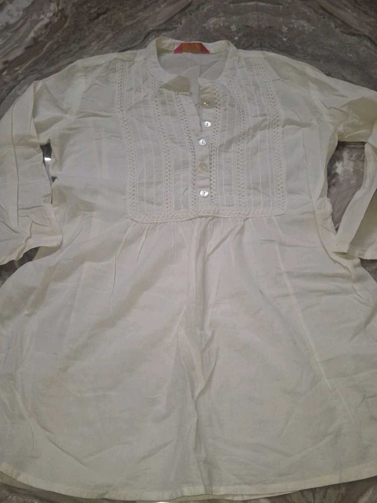 Elegant White Tunic Top