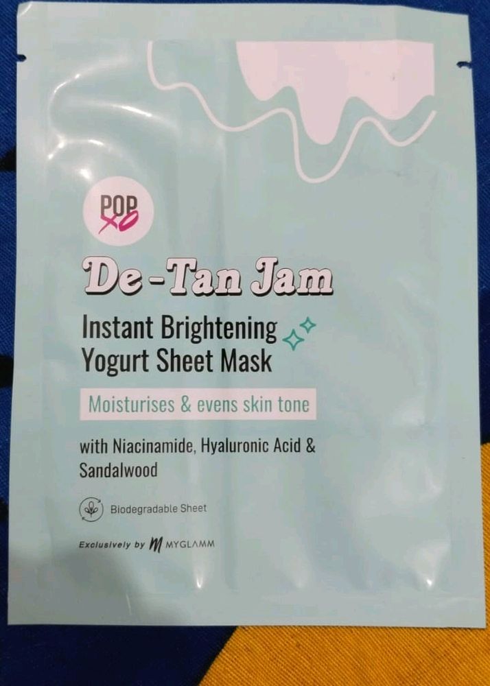 De Tan Jam Instant Brightening Yogurt Sheet Mask