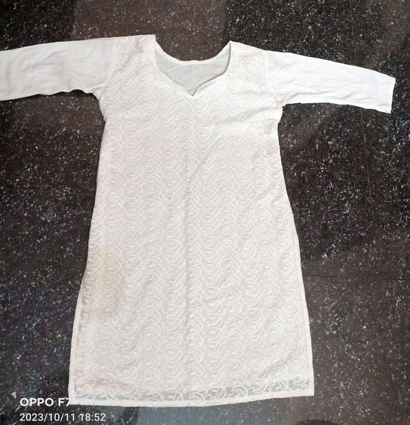 White Short Kurti