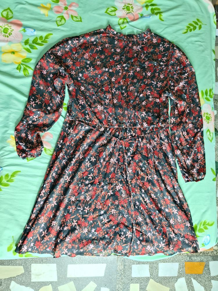 Printed A-line Dress