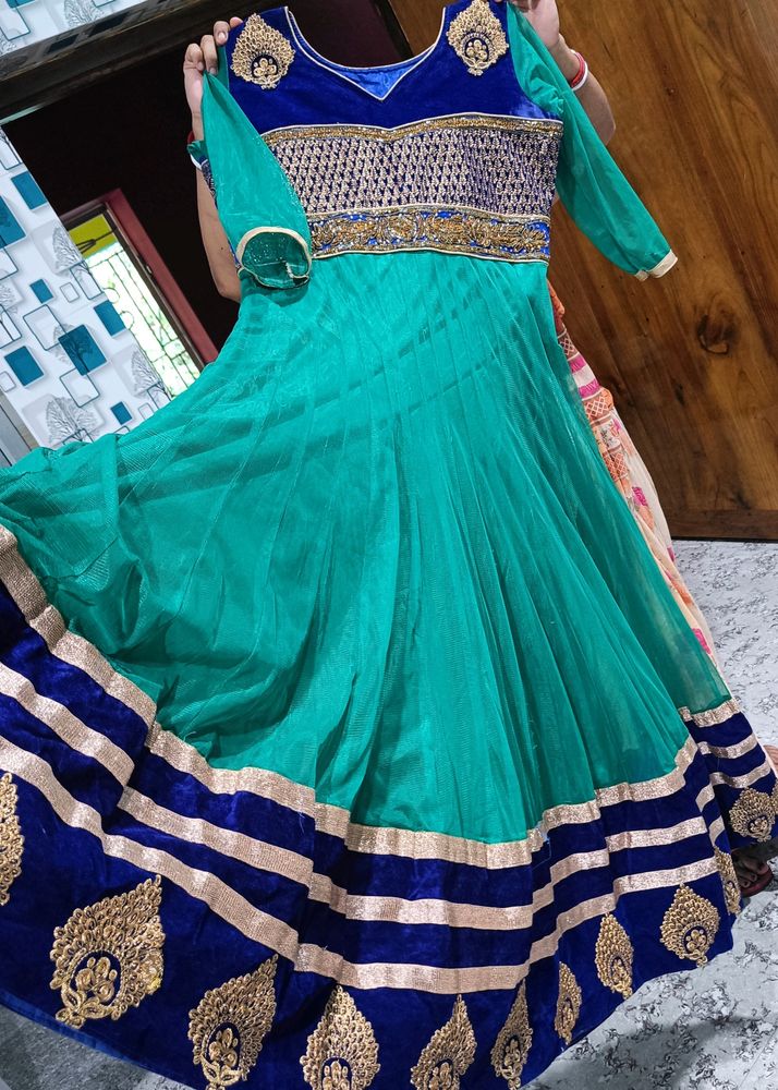 Women Embroidered Gown With Dupatta