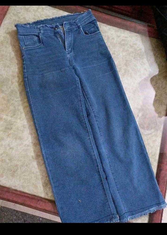 Wide Leg Denim Jeans