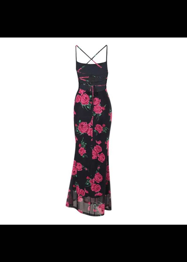 Floral Print Maxi Dress Size Xs