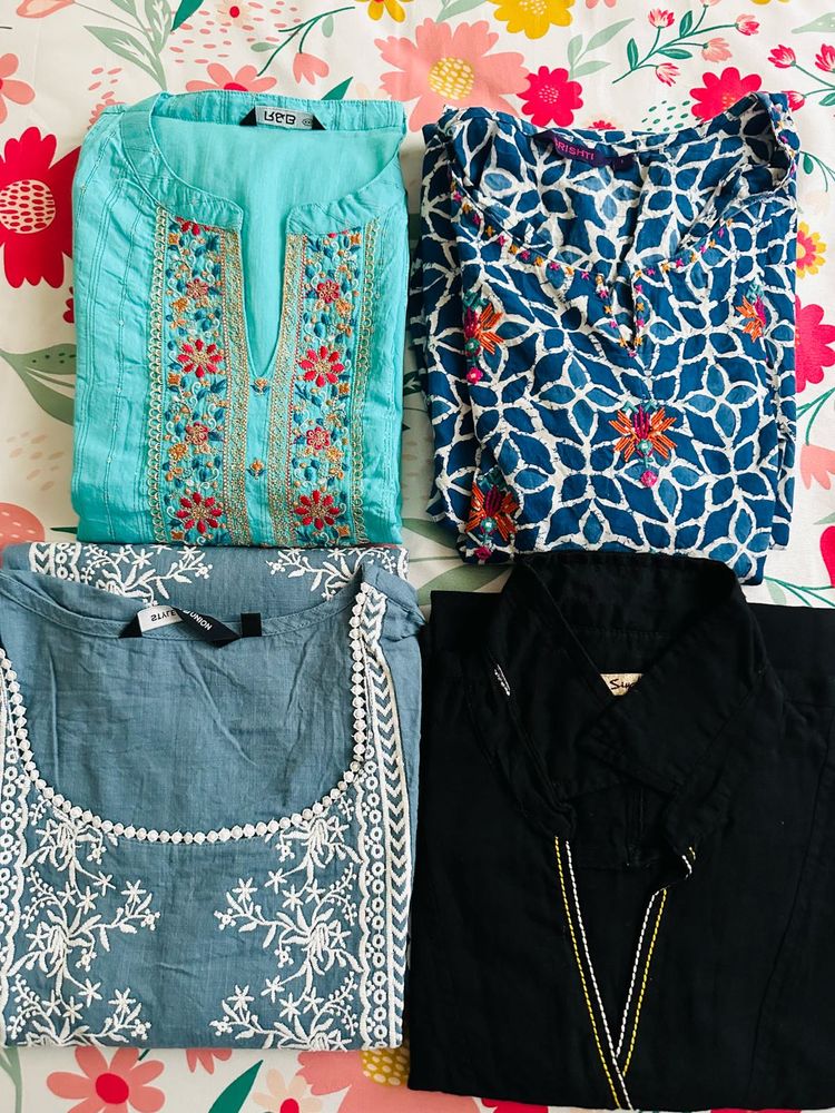 Elegant Kurta Collection (Set of 4)