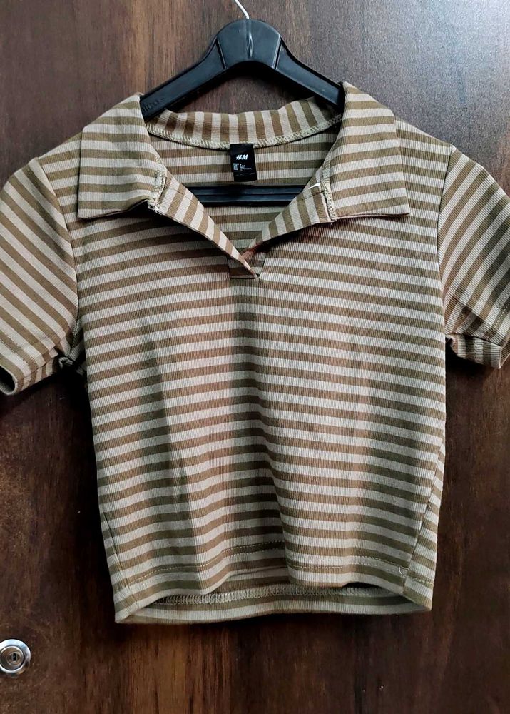 Striped Crop Top(Cutee🤌🏻😭)