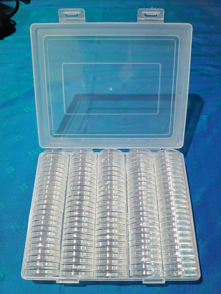 Coin Capsules 120Ps With Adjustable Foam And Box