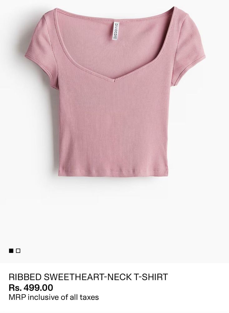 Ribbed Sweetheart Neck Top