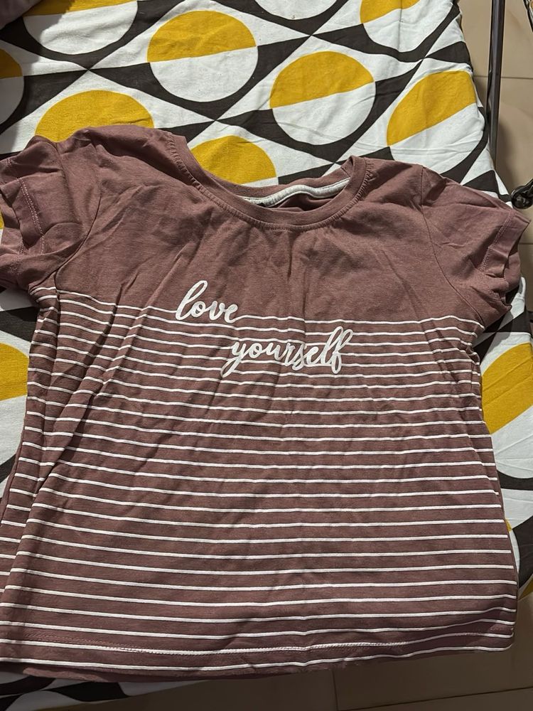 Love Yourself Striped Tee