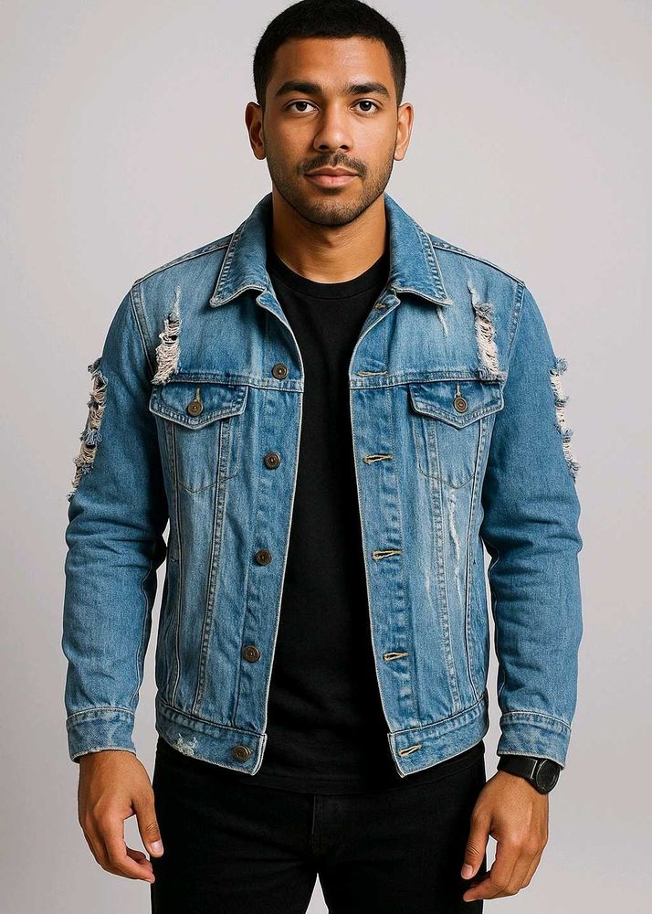 Distressed Denim Jacket