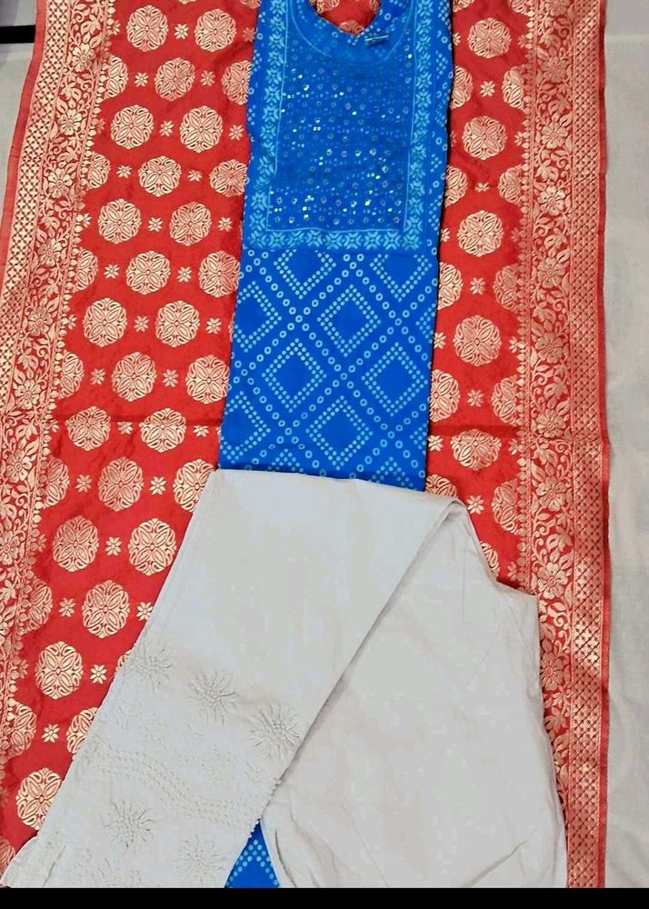 Beautiful Bandhani Kurta Set